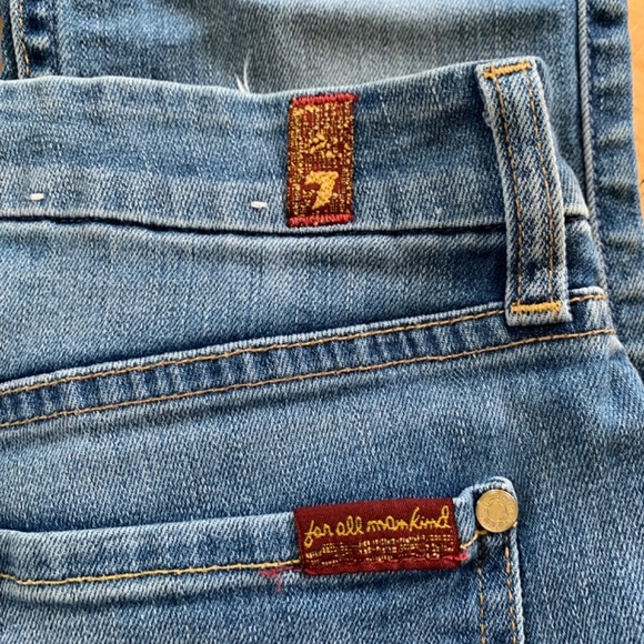 7 For All Mankind The Skinny Distressed Jeans Size 27 - Picture 8 of 10